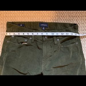 Dark Green 484 fit 30x30 J Crew Cords